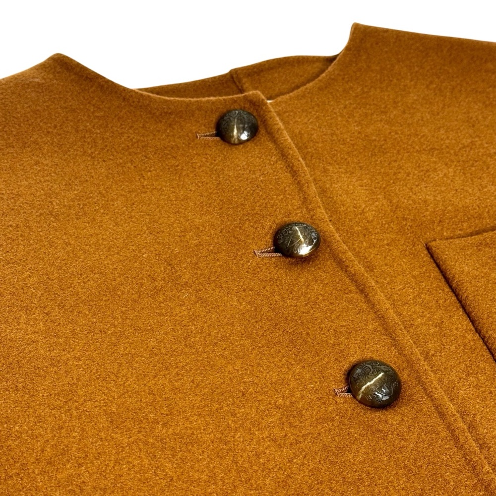 Veronica Beard LYSSA Wool-Blend Button-Up Soft Jacket Blazer 8 Deep Ochre - Picture 7 of 11